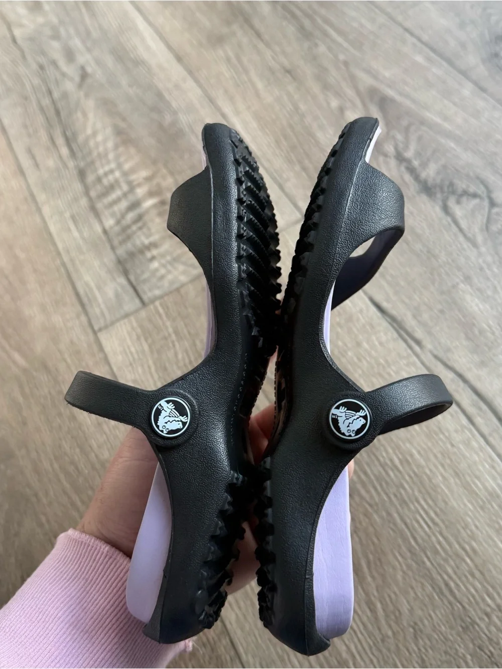 Crocs Cleo strappy sandals girls kids junior size 4 black